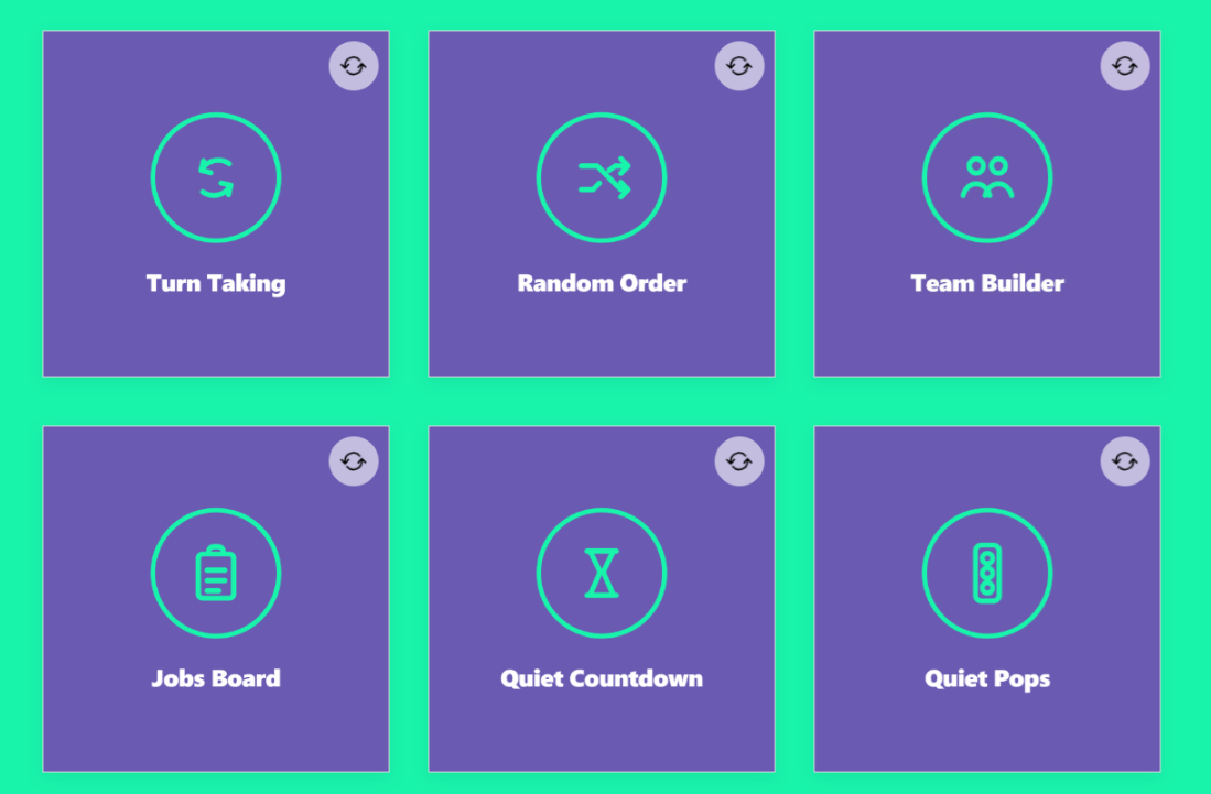 Rise flip-card grid showing Grupop teacher resource fronts