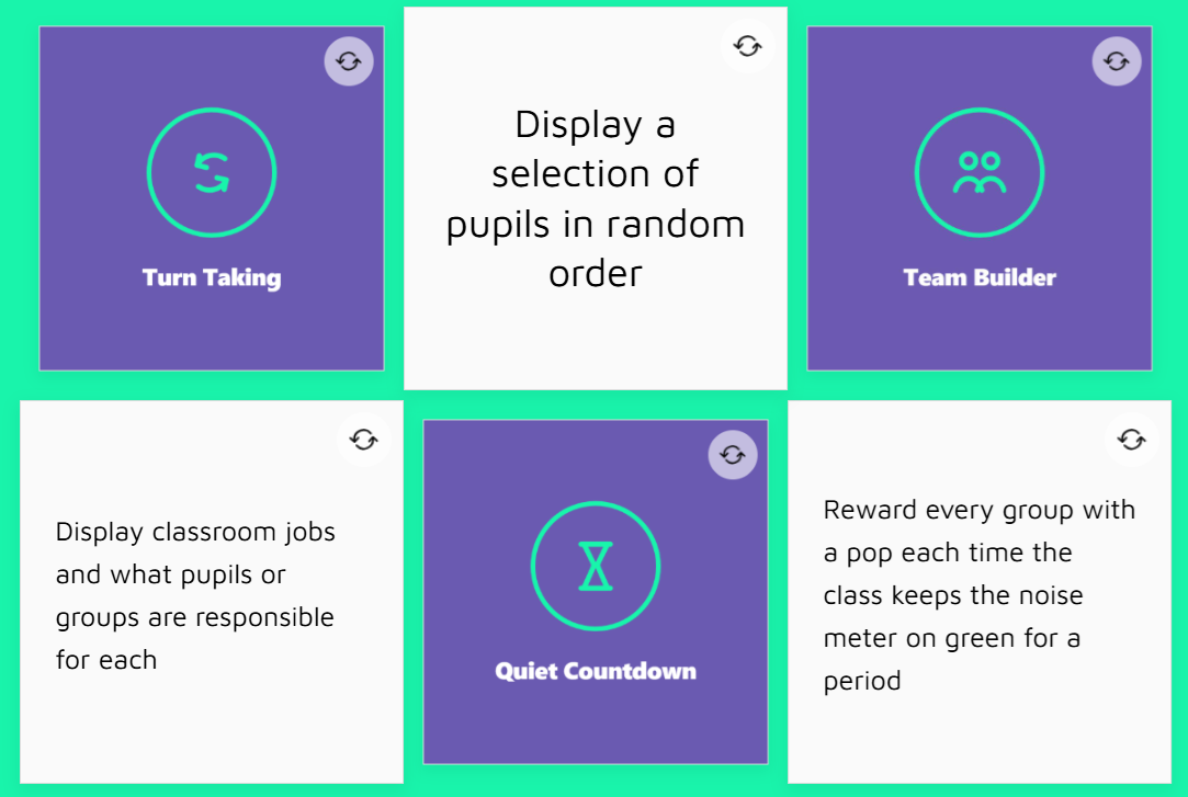 Rise flip cards showing resource descriptions on the reverse
