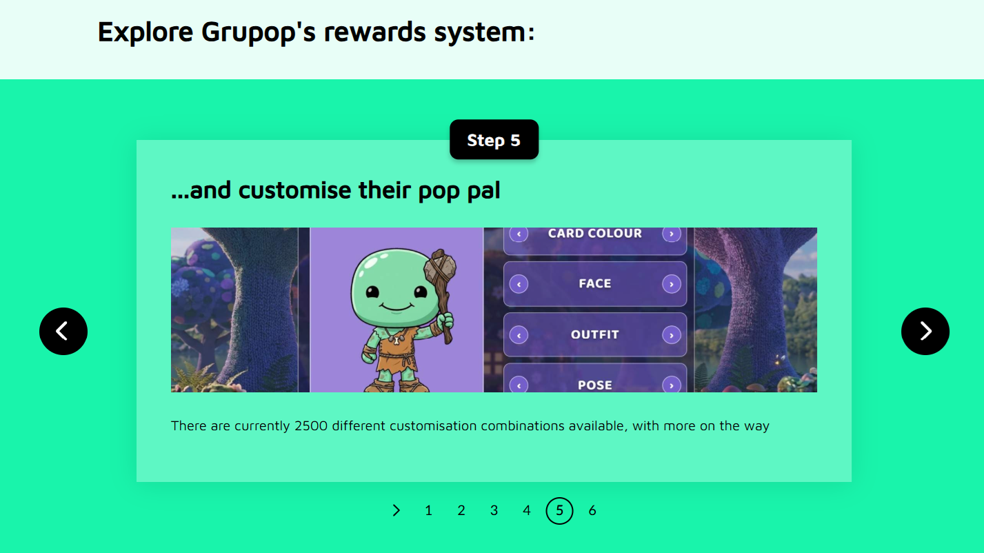 Articulate Rise Process block recreating the Grupop rewards sequence